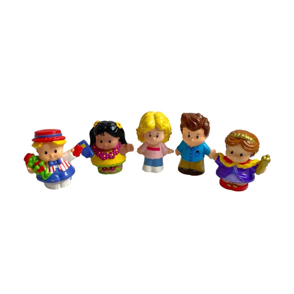 Little People Lot of 5 Ring Master Hula Girl Princess Mom Dad Fisher Price